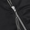 Logo-Print Chain-Embellished Shell Bomber Jacket - CU Logo-Print Chain-Embellished Shell Bomber Jacket - CU