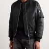 Logo-Print Chain-Embellished Shell Bomber Jacket - FR Logo-Print Chain-Embellished Shell Bomber Jacket - FR