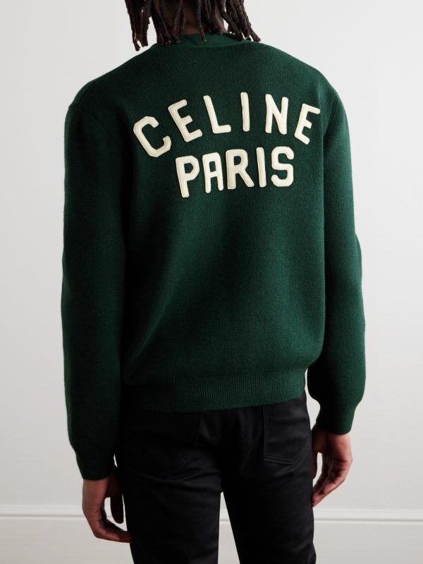 Logo-Appliquéd Wool Cardigan - BK Logo-Appliquéd Wool Cardigan - BK