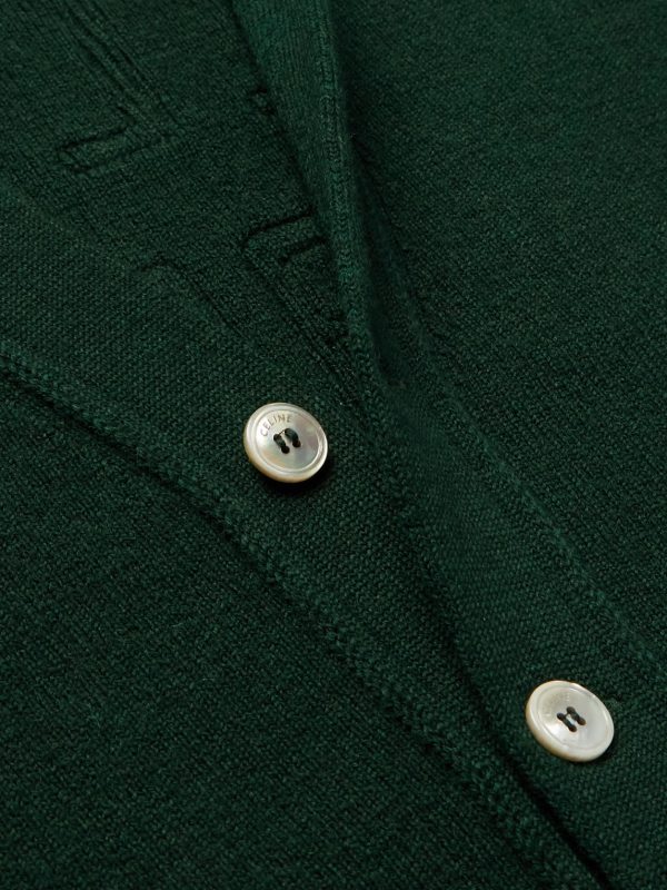 Logo-Appliquéd Wool Cardigan - CU Logo-Appliquéd Wool Cardigan - CU