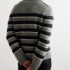 Logo-Embroidered Striped Knitted Wool Sweater - BK