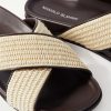 Chiltern Leather-Trimmed Raffia Sandals - CU