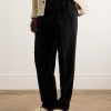 Chiltern Leather-Trimmed Raffia Sandals - OU
