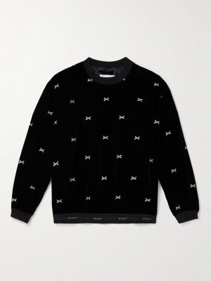 Embroidered Velour Sweatshirt Embroidered Velour Sweatshirt