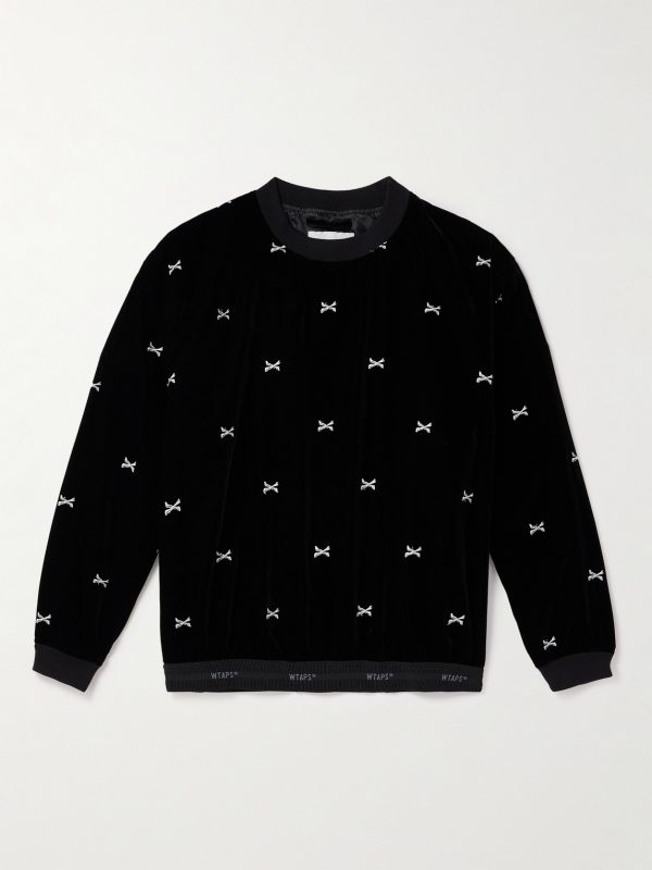 Embroidered Velour Sweatshirt Embroidered Velour Sweatshirt