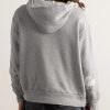 Logo-Appliquèd Distressed Cotton-Jersey Hoodie - BK Logo-Appliquèd Distressed Cotton-Jersey Hoodie - BK