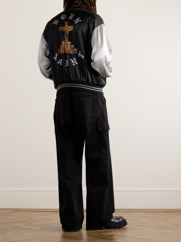 + Born X Raised Printed Satin-Twill Bomber Jacket - OU