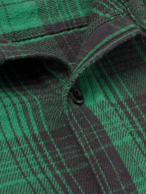 Distressed Checked Cotton-Flannel Shirt - CU Distressed Checked Cotton-Flannel Shirt - CU