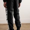 Tapered Logo-Embroidered Striped Nylon-Twill Track Pants - BK Tapered Logo-Embroidered Striped Nylon-Twill Track Pants - BK