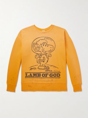 Distressed Printed Cotton-Jersey Sweatshirt Distressed Printed Cotton-Jersey Sweatshirt
