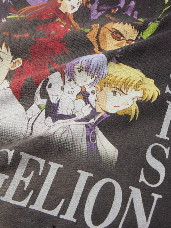 + Evangelion Distressed Printed Cotton-Jersey T-Shirt - CU + Evangelion Distressed Printed Cotton-Jersey T-Shirt - CU