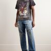 + Evangelion Distressed Printed Cotton-Jersey T-Shirt - OU + Evangelion Distressed Printed Cotton-Jersey T-Shirt - OU