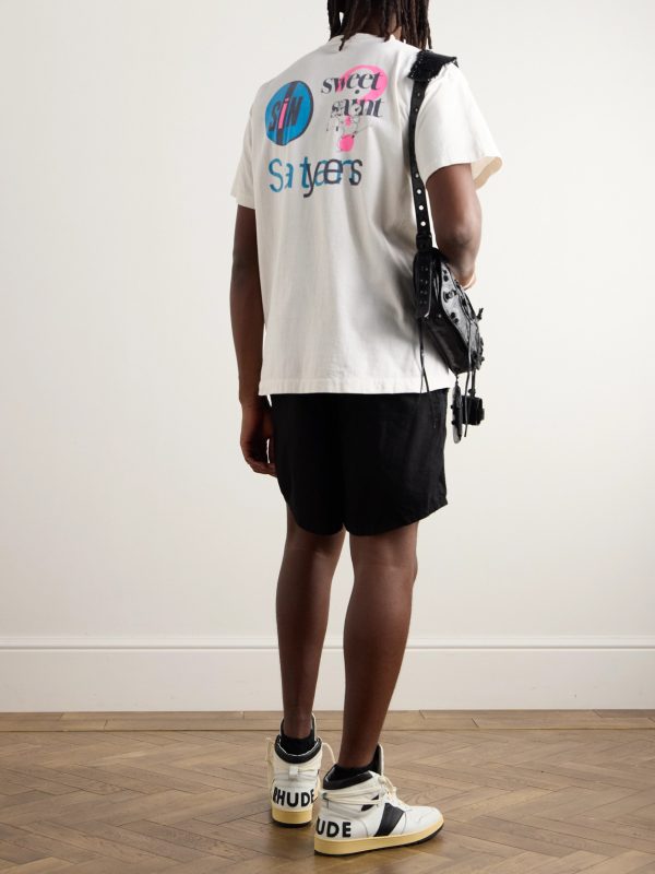 Sin Sayteens Logo-Print Cotton-Jersey T-Shirt - OU Sin Sayteens Logo-Print Cotton-Jersey T-Shirt - OU
