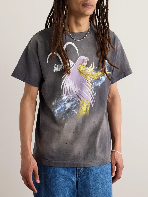 + Saint Seiya Printed Cotton-Jersey T-Shirt - FR + Saint Seiya Printed Cotton-Jersey T-Shirt - FR