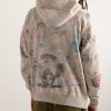 + Born X Raised Distressed Crystal-Embellished Printed Cotton-Jersey Hoodie - BK