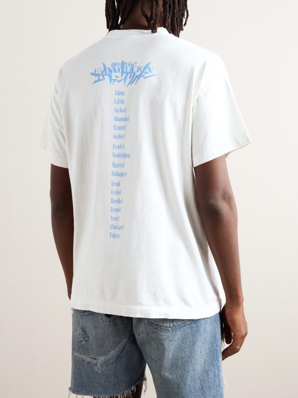 + Evangelion Printed Cotton-Jersey T-Shirt - BK + Evangelion Printed Cotton-Jersey T-Shirt - BK