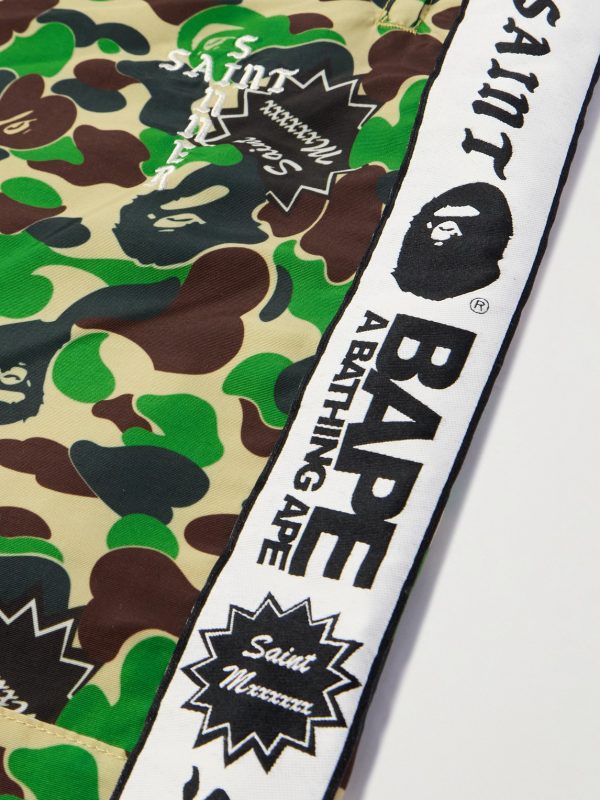 + BAPE® Straight-Leg Webbing-Trimmed Camouflage-Print Shell Trousers - E1 + BAPE® Straight-Leg Webbing-Trimmed Camouflage-Print Shell Trousers - E1