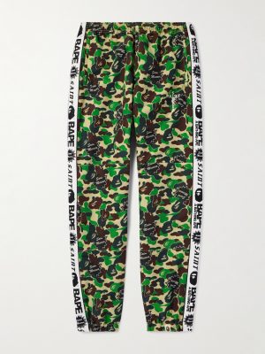 + BAPE® Straight-Leg Webbing-Trimmed Camouflage-Print Shell Trousers + BAPE® Straight-Leg Webbing-Trimmed Camouflage-Print Shell Trousers
