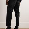 Straight-Leg Cotton-Twill Trousers - BK Straight-Leg Cotton-Twill Trousers - BK