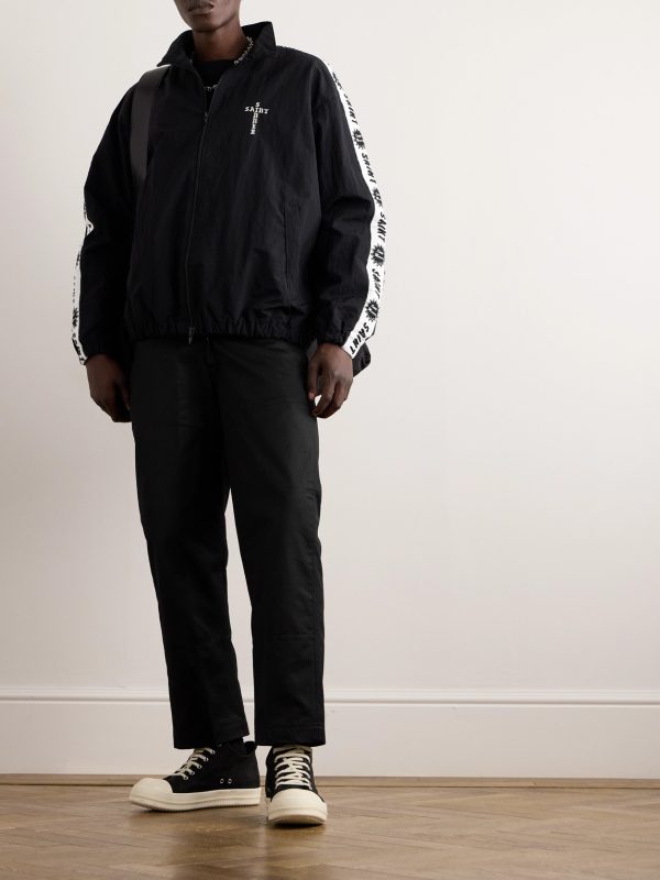Straight-Leg Cotton-Twill Trousers - OU Straight-Leg Cotton-Twill Trousers - OU