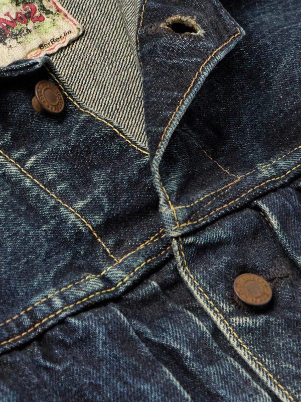 Distressed Pleated Denim Jacket - CU Distressed Pleated Denim Jacket - CU