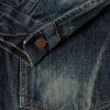 Distressed Pleated Denim Jacket - E1 Distressed Pleated Denim Jacket - E1