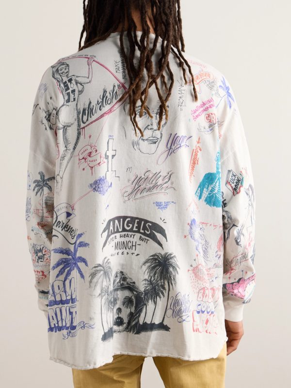 + Born X Raised Embellished Printed Cotton-Jersey Sweater - BK