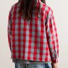 Distressed Checked Cotton-Flannel Shirt - BK Distressed Checked Cotton-Flannel Shirt - BK