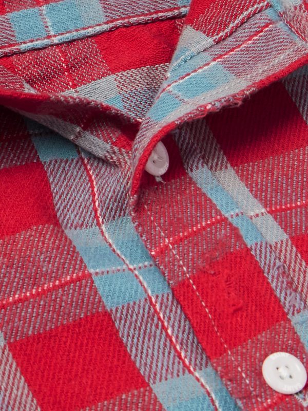 Distressed Checked Cotton-Flannel Shirt - CU Distressed Checked Cotton-Flannel Shirt - CU