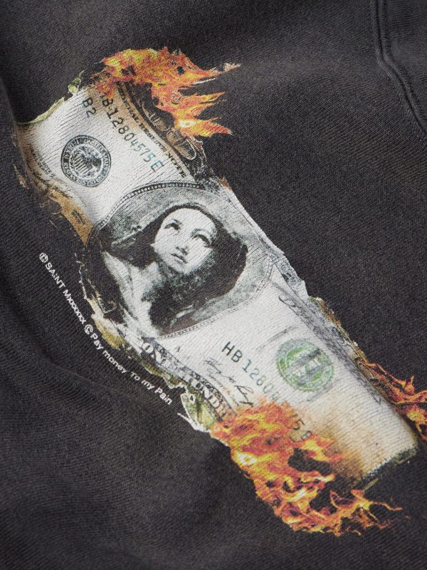 Pay Money to My Pain Distressed Printed Cotton-Jersey Hoodie - CU Pay Money to My Pain Distressed Printed Cotton-Jersey Hoodie - CU