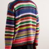 + LASTMAN Striped Knitted Cardigan - BK