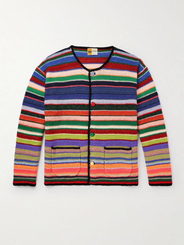 + LASTMAN Striped Knitted Cardigan