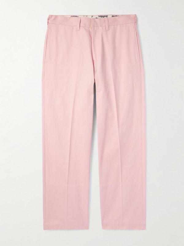 Straight-Leg Cotton-Twill Trousers Straight-Leg Cotton-Twill Trousers