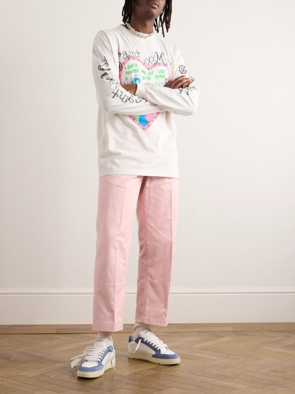 Straight-Leg Cotton-Twill Trousers - OU Straight-Leg Cotton-Twill Trousers - OU