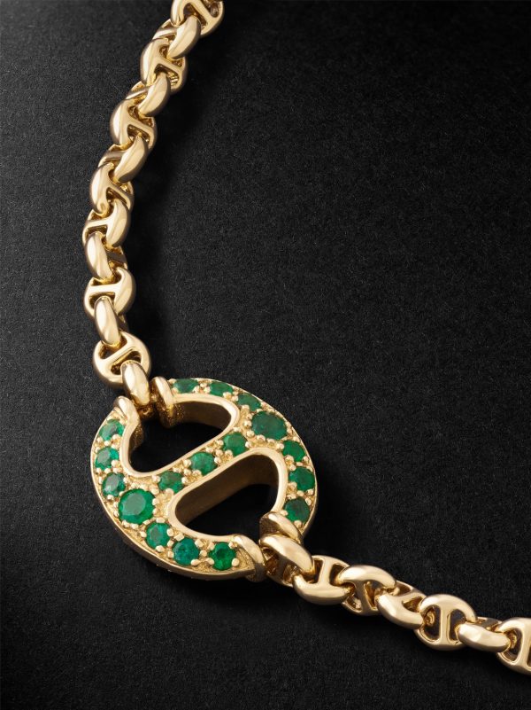 18-Karat Gold, Emerald and Diamond Necklace - CU 18-Karat Gold, Emerald and Diamond Necklace - CU