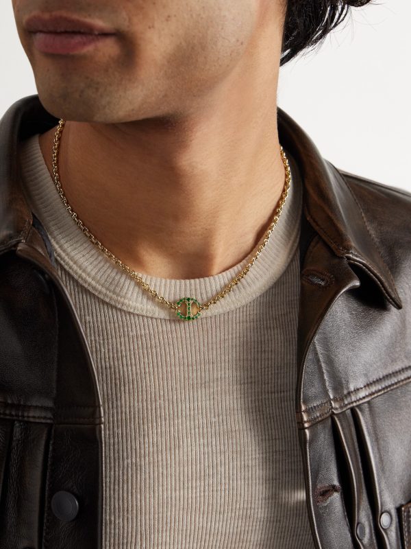 18-Karat Gold, Emerald and Diamond Necklace - FR 18-Karat Gold, Emerald and Diamond Necklace - FR