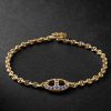 18-Karat Gold, Sapphire and Diamond Bracelet 18-Karat Gold, Sapphire and Diamond Bracelet