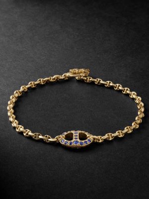 18-Karat Gold, Sapphire and Diamond Bracelet 18-Karat Gold, Sapphire and Diamond Bracelet