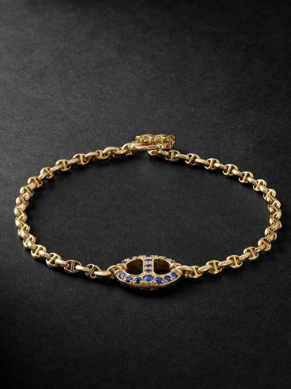 18-Karat Gold, Sapphire and Diamond Bracelet 18-Karat Gold, Sapphire and Diamond Bracelet