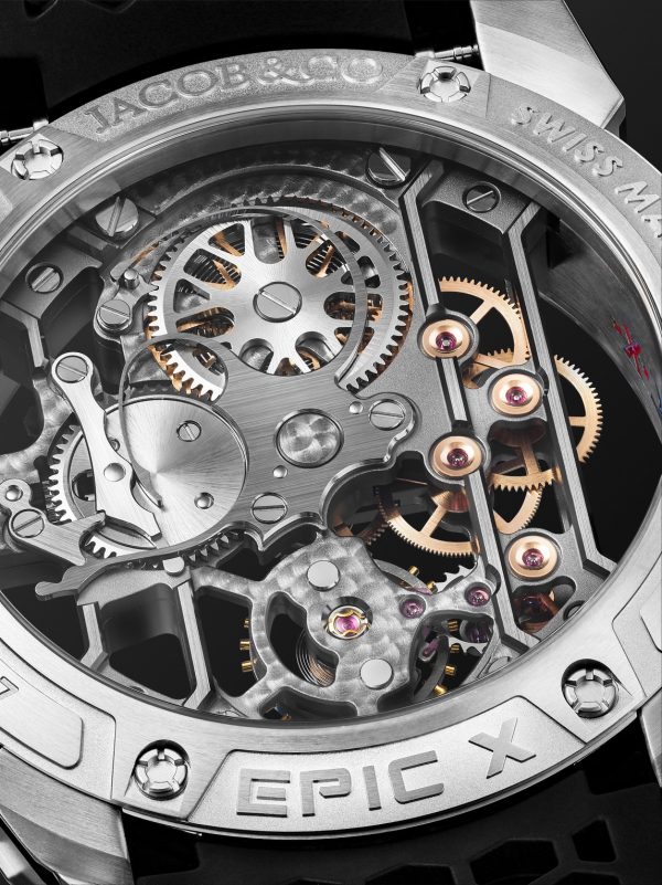 Epic X Hand-Wound Skeleton 44mm Titanium and Rubber Watch, Ref. No. EX110.20.AA.AA.ABRUA - E1 Epic X Hand-Wound Skeleton 44mm Titanium and Rubber Watch, Ref. No. EX110.20.AA.AA.ABRUA - E1