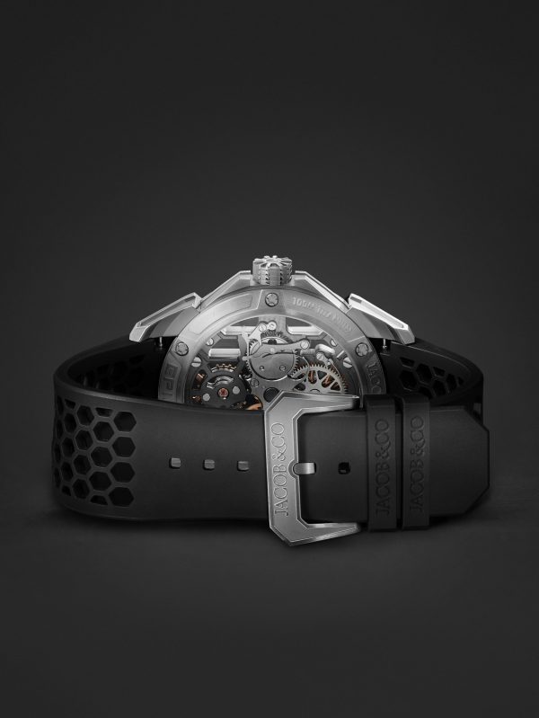 Epic X Hand-Wound Skeleton 44mm Titanium and Rubber Watch, Ref. No. EX110.20.AA.AA.ABRUA - E2 Epic X Hand-Wound Skeleton 44mm Titanium and Rubber Watch, Ref. No. EX110.20.AA.AA.ABRUA - E2