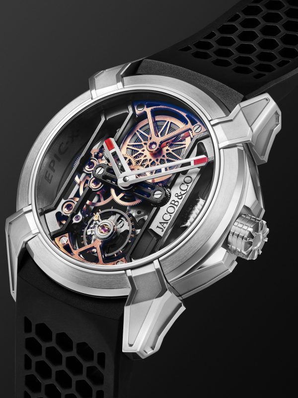 Epic X Hand-Wound Skeleton 44mm Titanium and Rubber Watch, Ref. No. EX110.20.AA.AA.ABRUA - FR Epic X Hand-Wound Skeleton 44mm Titanium and Rubber Watch, Ref. No. EX110.20.AA.AA.ABRUA - FR
