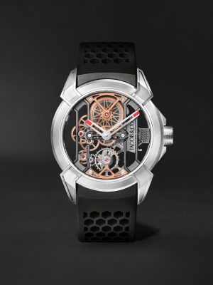Epic X Hand-Wound Skeleton 44mm Titanium and Rubber Watch, Ref. No. EX110.20.AA.AA.ABRUA