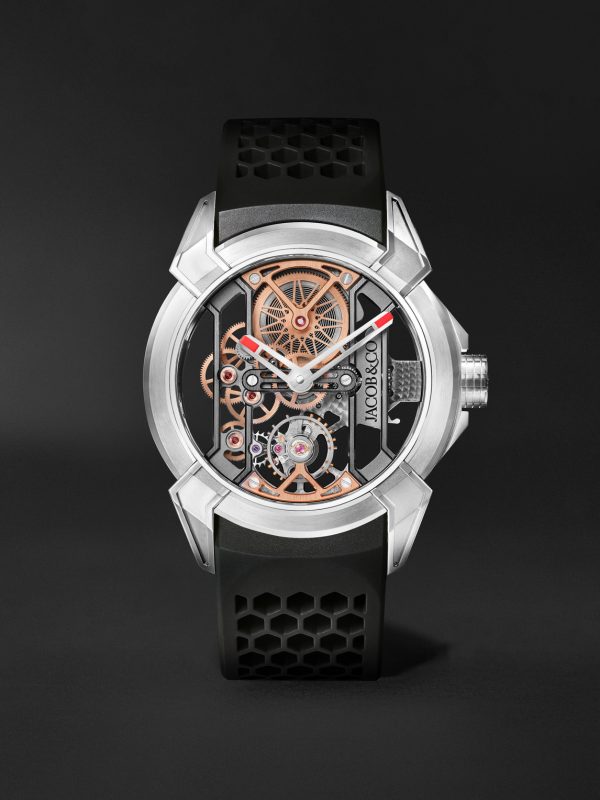 Epic X Hand-Wound Skeleton 44mm Titanium and Rubber Watch, Ref. No. EX110.20.AA.AA.ABRUA Epic X Hand-Wound Skeleton 44mm Titanium and Rubber Watch, Ref. No. EX110.20.AA.AA.ABRUA