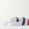Basile Logo-Embossed Striped Rubber Slides - BK Basile Logo-Embossed Striped Rubber Slides - BK