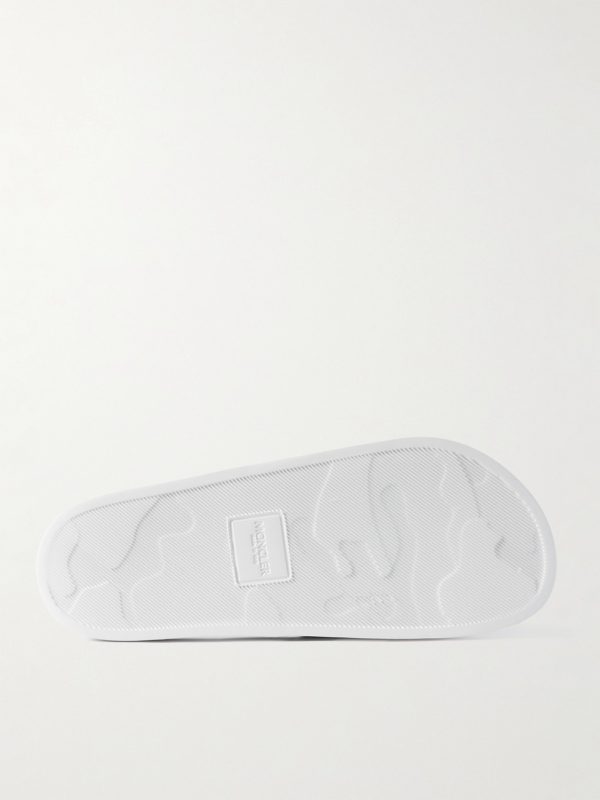 Basile Logo-Embossed Striped Rubber Slides - E1 Basile Logo-Embossed Striped Rubber Slides - E1