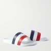 Basile Logo-Embossed Striped Rubber Slides - FR Basile Logo-Embossed Striped Rubber Slides - FR