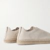 Triple Stitch™ Leather-Trimmed Suede Slip-On Sneakers - BK
