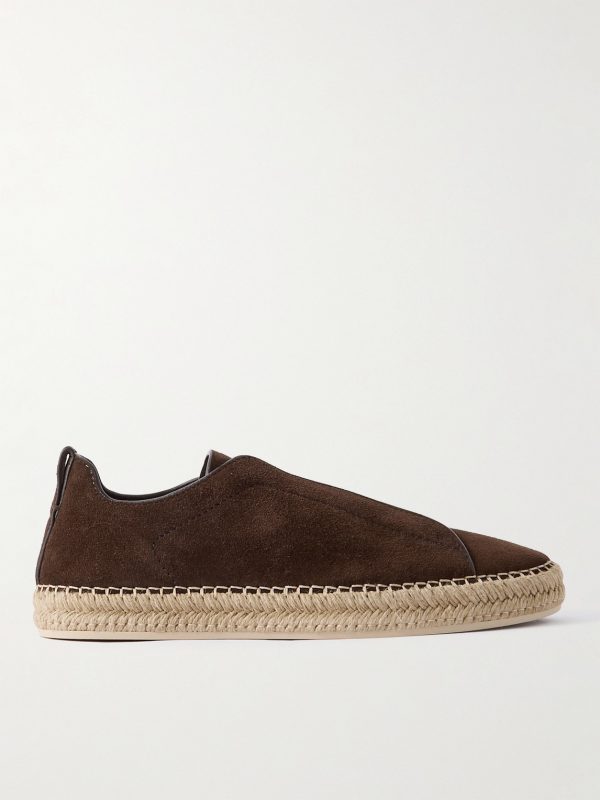 Triple Stitch™ Leather-Trimmed Suede Slip-On Sneakers Triple Stitch™ Leather-Trimmed Suede Slip-On Sneakers