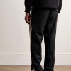 Straight-Leg Lace-Trimmed Wool Trousers - BK Straight-Leg Lace-Trimmed Wool Trousers - BK
